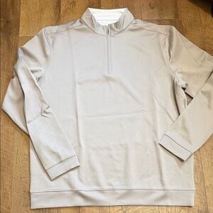 johnnie-O Light Gray Zip-Up Sweater